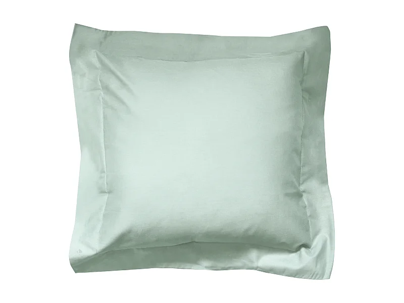 Taie d'oreiller uni 40x40 cm coton ALTO vert fleur d'amandier