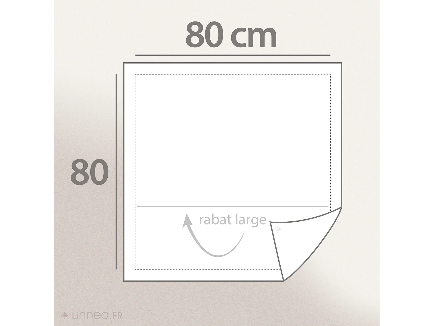 Taie d'oreiller uni 80x80 cm coton ALTO Chamois