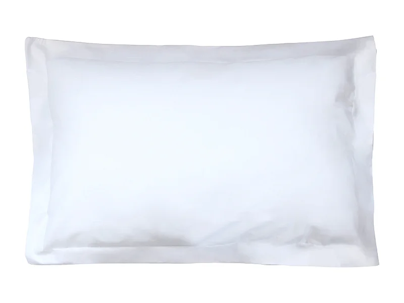 Taie d'oreiller uni 80x50 cm coton ALTO Blanc