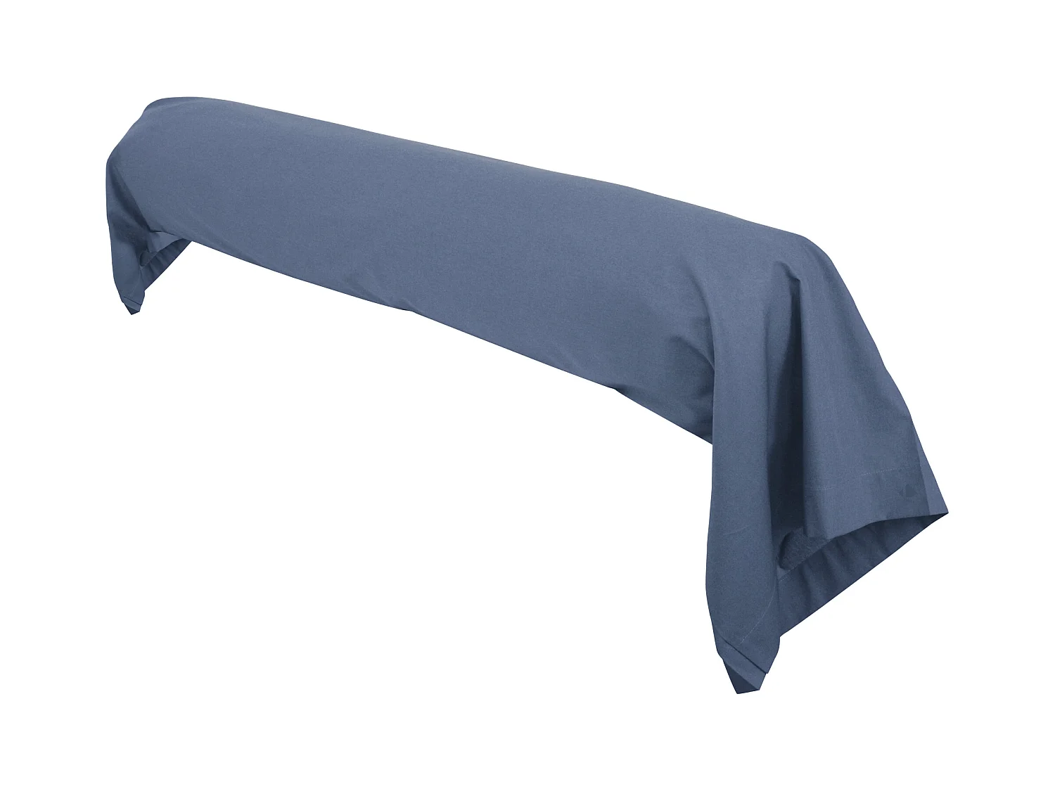 Taie de traversin uni 185X43 cm coton ALTO bleu Jean