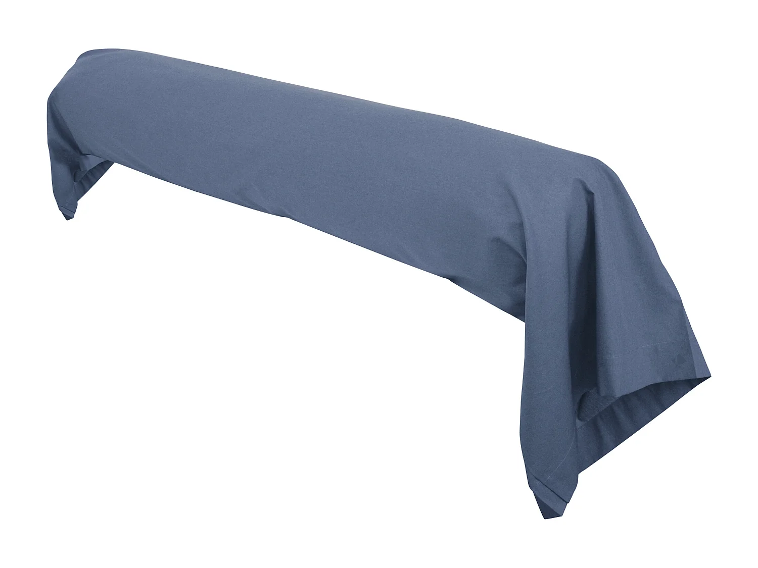 Taie de traversin uni 185X43 cm coton ALTO bleu Jean