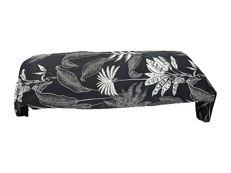 Taie de traversin 200x43 cm satin de coton CAYENNE noir Ebène