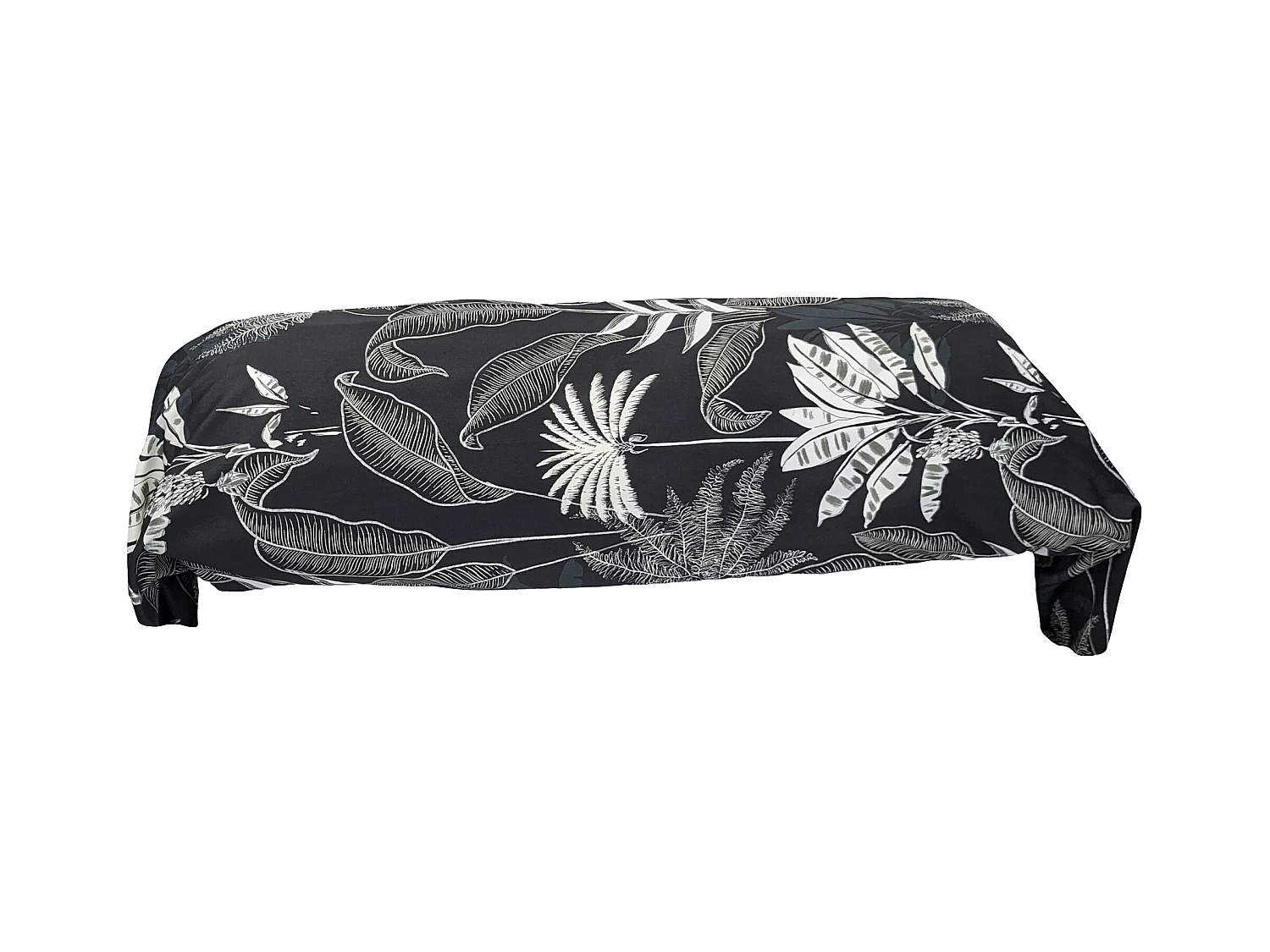 Taie de traversin 200x43 cm satin de coton CAYENNE noir Ebène