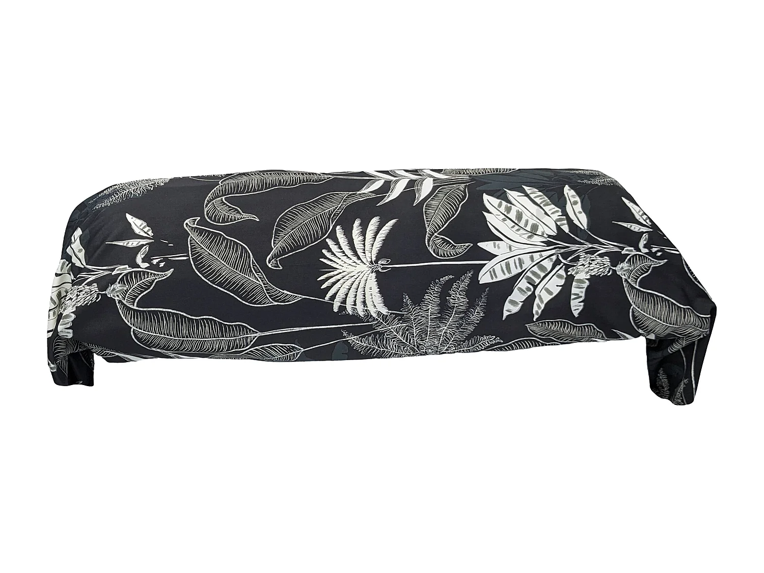 Taie de traversin 200x43 cm satin de coton CAYENNE noir Ebène