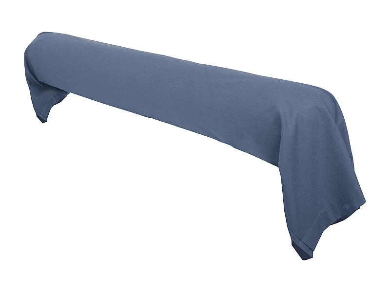 Taie de traversin uni 230X43 cm coton ALTO bleu Jean