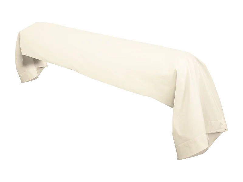 Taie de traversin uni 185X43 cm coton ALTO Crème