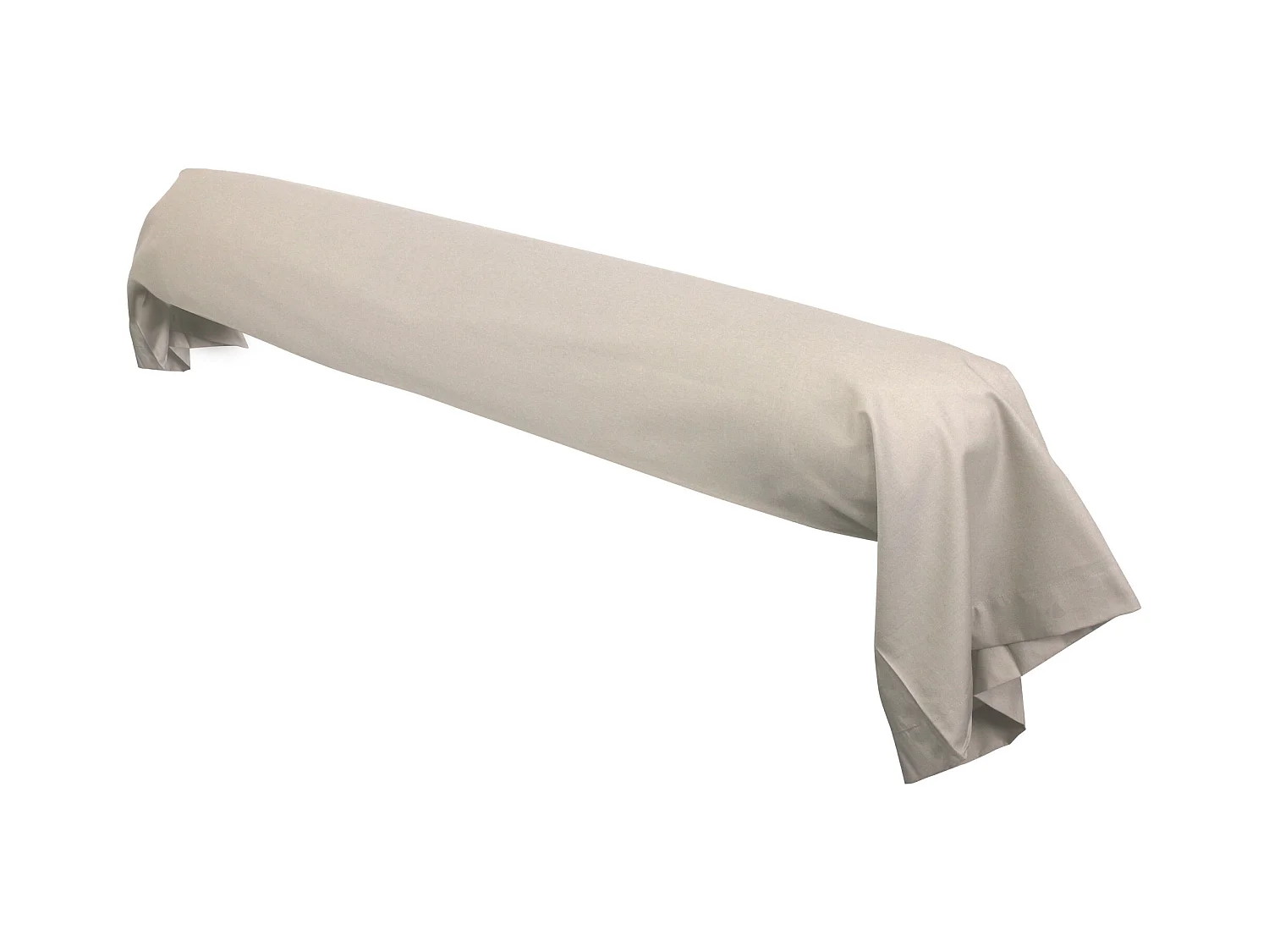 Taie de traversin uni 230X43 cm coton ALTO Chamois