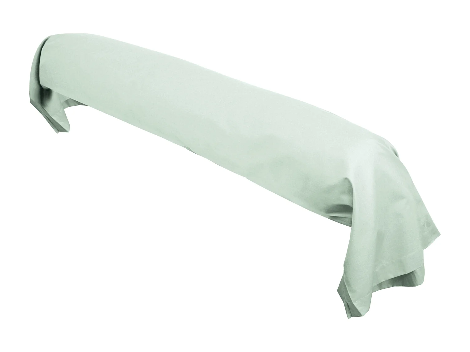 Taie de traversin uni 230X43 cm coton ALTO vert fleur d'amandier