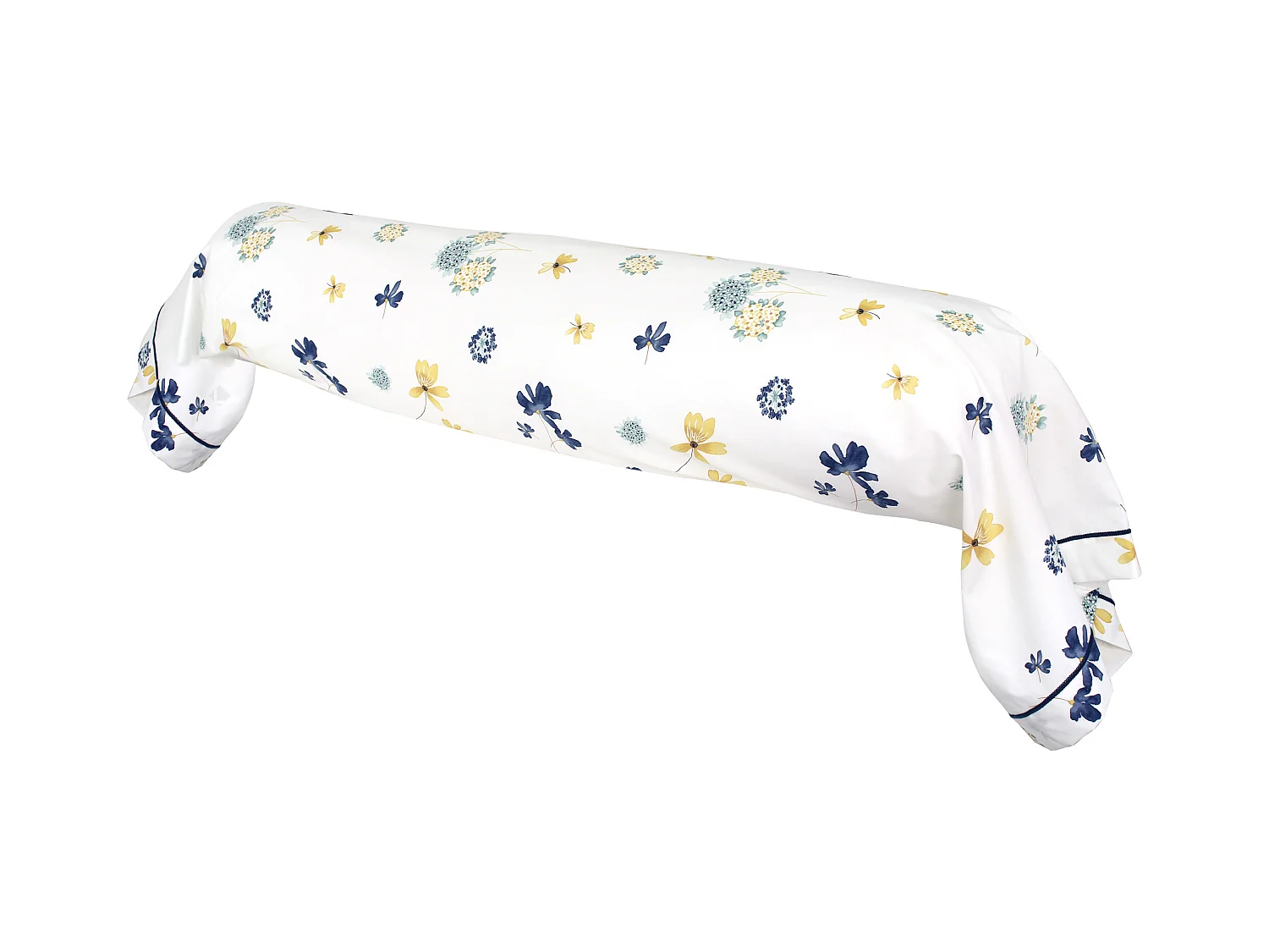 Taie de traversin 140x43 cm Percale pur coton PETITE FOLIE Bleu