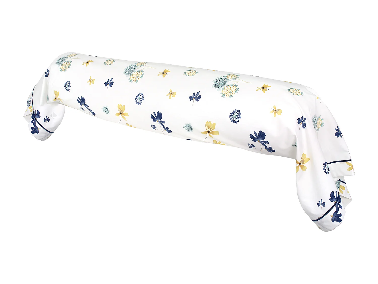 Taie de traversin 140x43 cm Percale pur coton PETITE FOLIE Bleu