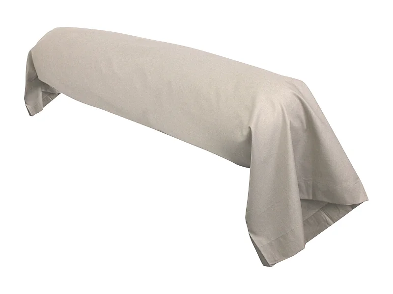 Taie de traversin uni 140x43 cm coton ALTO Chamois
