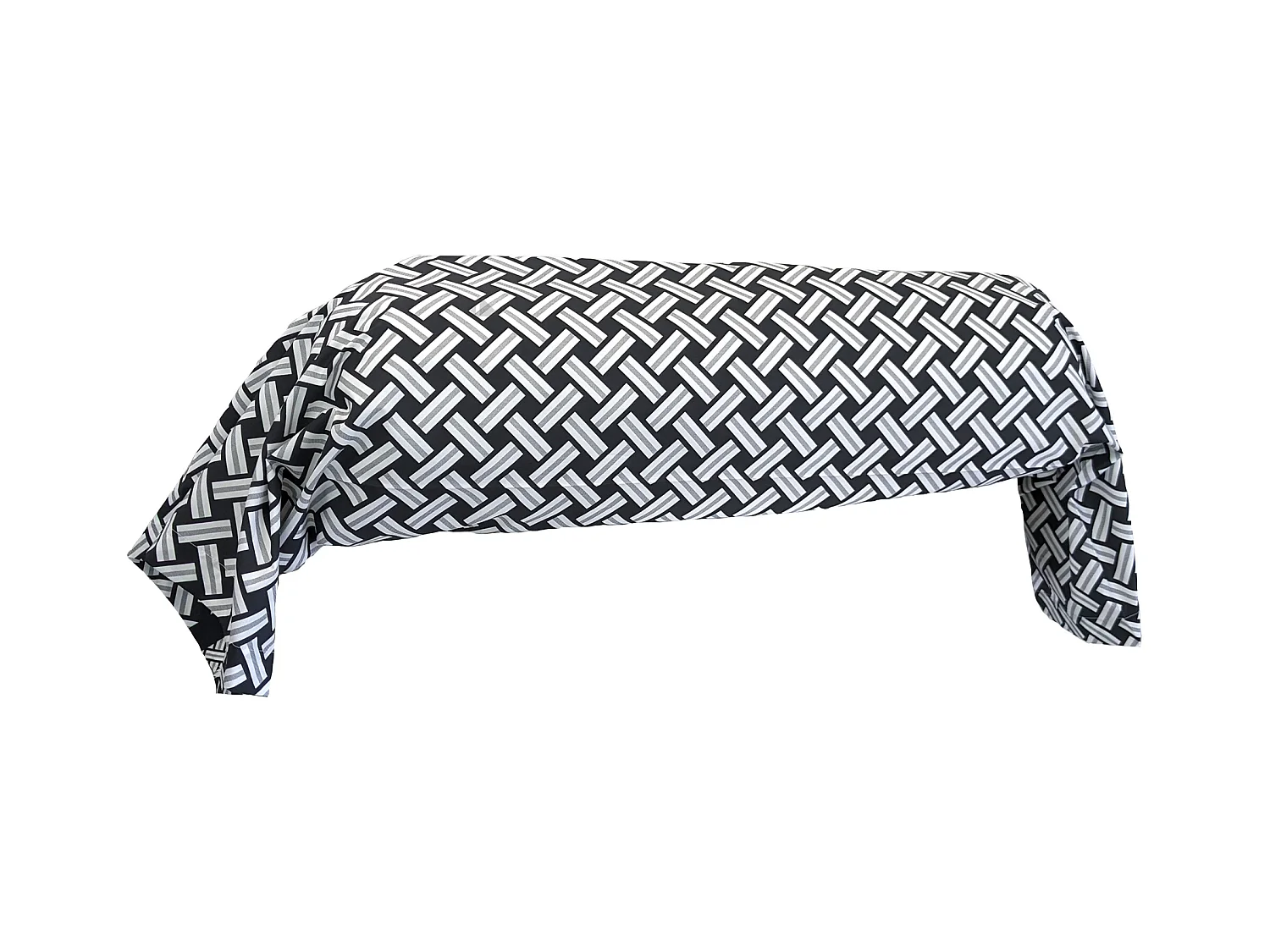 Taie de traversin 240x43 cm percale coton RIVIERA noir Réglisse