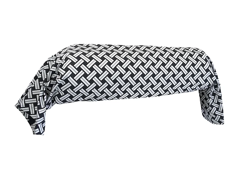 Taie de traversin 240x43 cm percale coton RIVIERA noir Réglisse