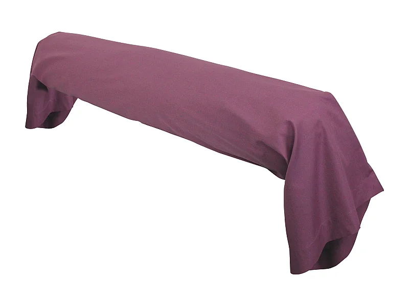 Taie de traversin uni 185X43 cm coton ALTO Raisin
