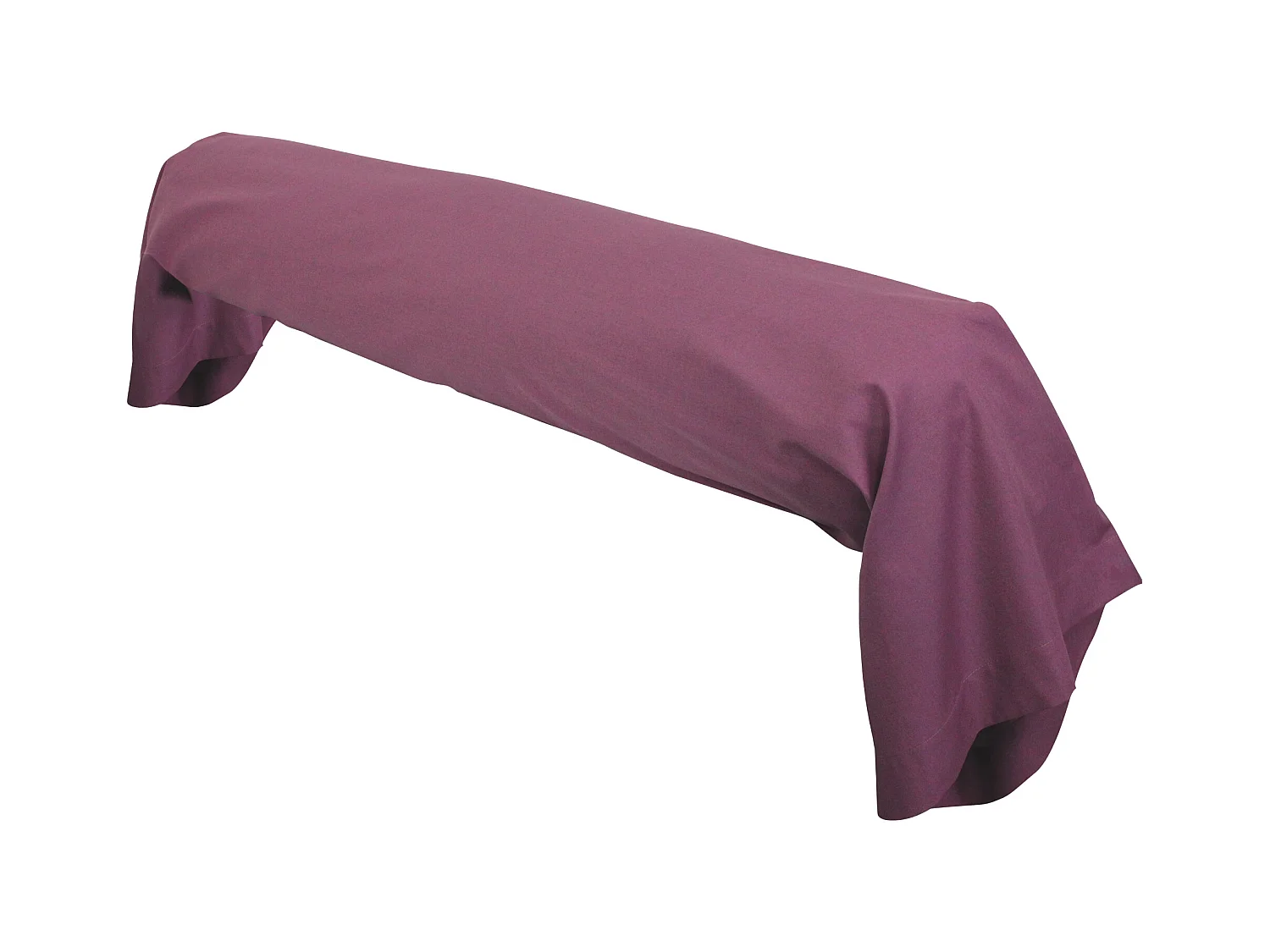 Taie de traversin uni 185X43 cm coton ALTO Raisin
