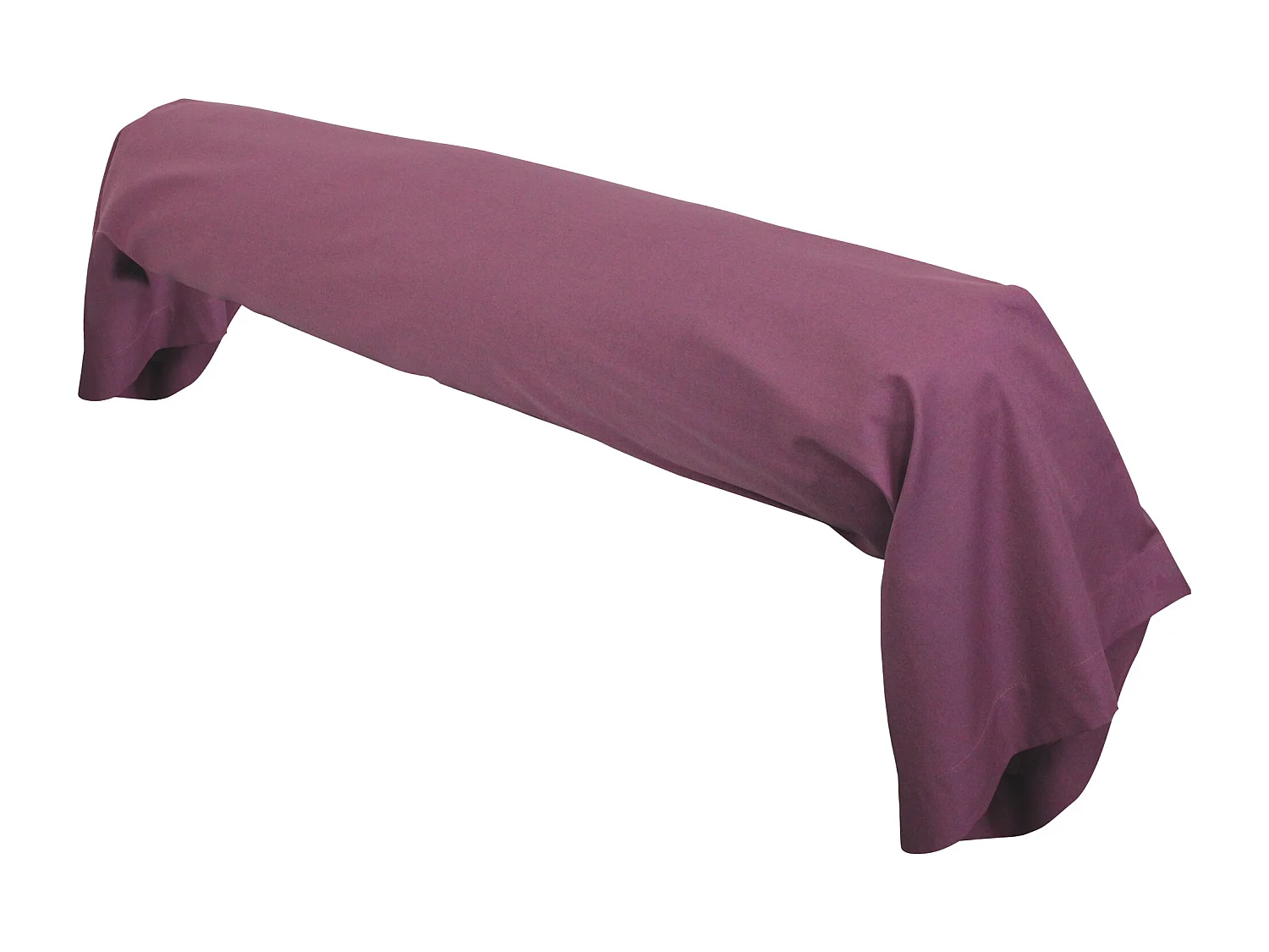 Taie de traversin uni 185X43 cm coton ALTO Raisin