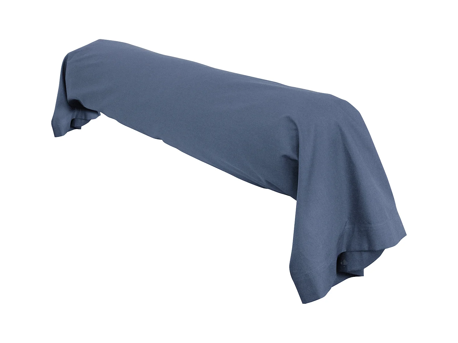 Taie de traversin uni 140x43 cm coton ALTO bleu Jean