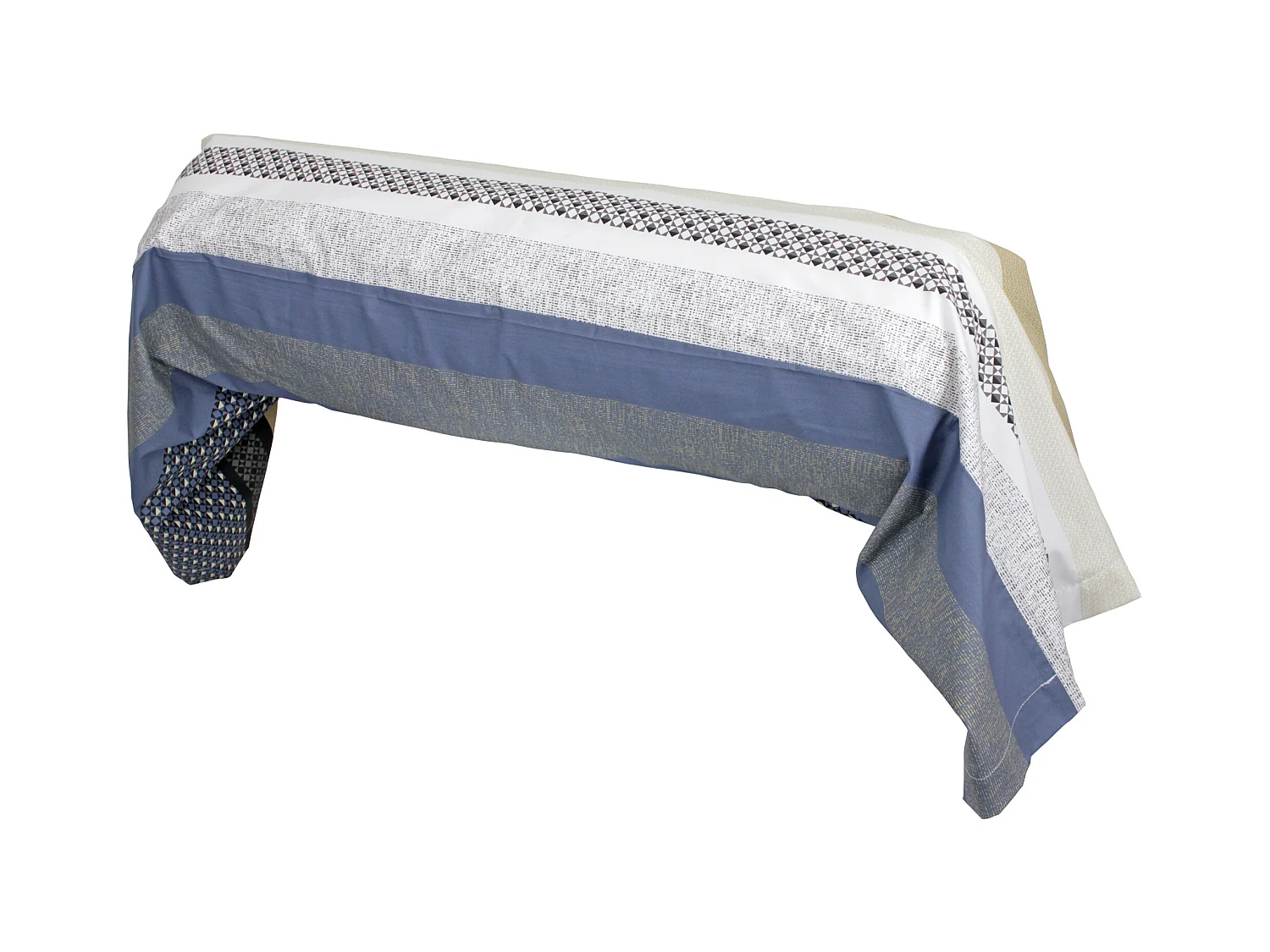 Taie de traversin 240x43 cm percale coton MARLOW acier