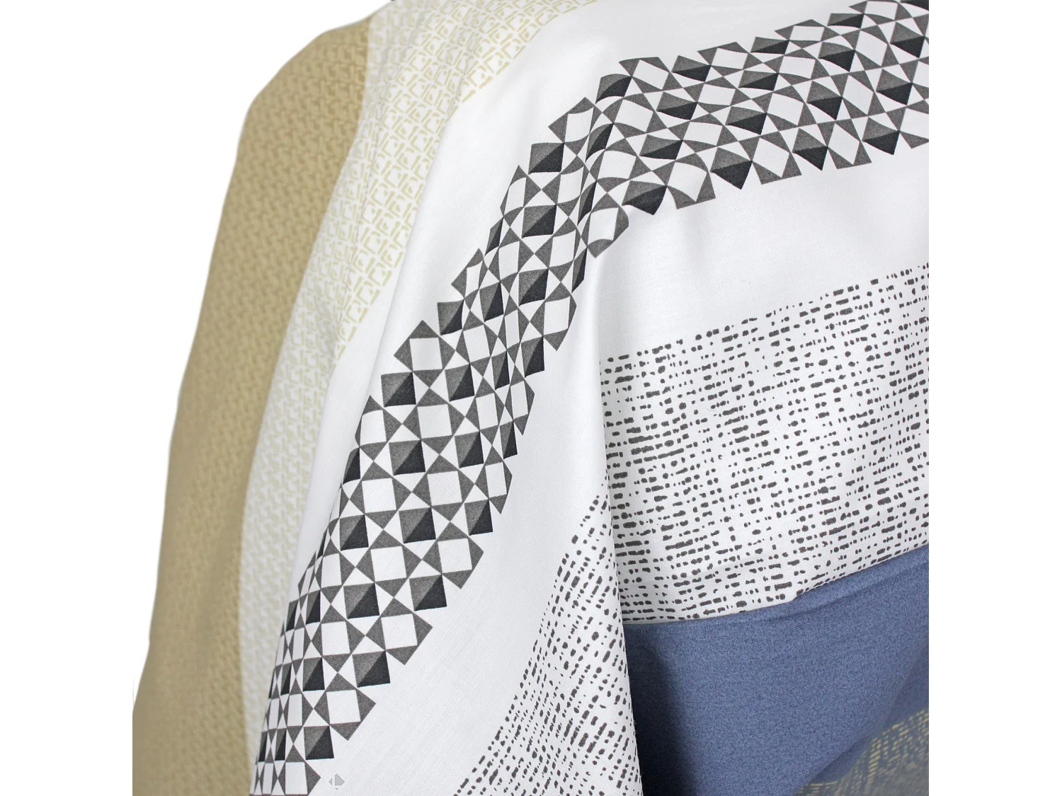 Taie de traversin 240x43 cm percale coton MARLOW acier