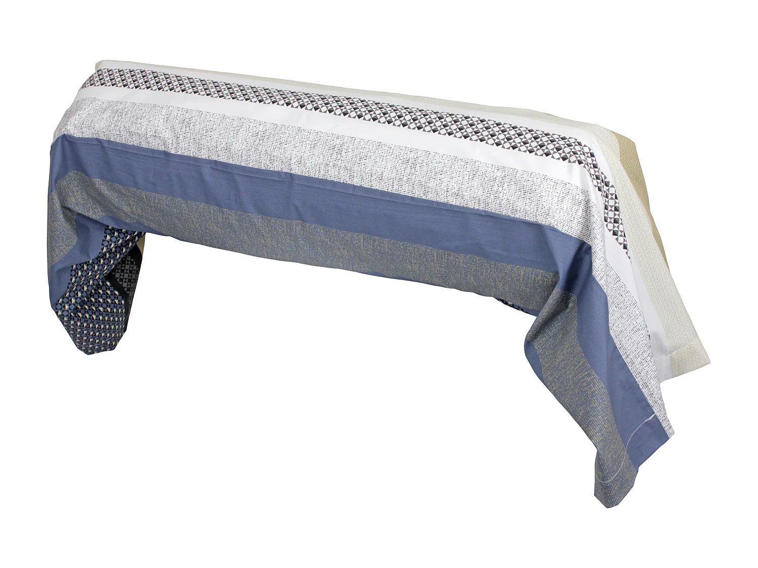 Taie de traversin 240x43 cm percale coton MARLOW acier