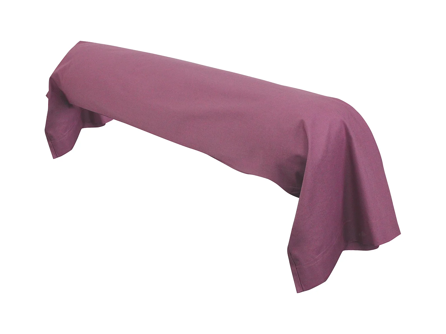 Taie de traversin uni 140x43 cm coton ALTO Raisin