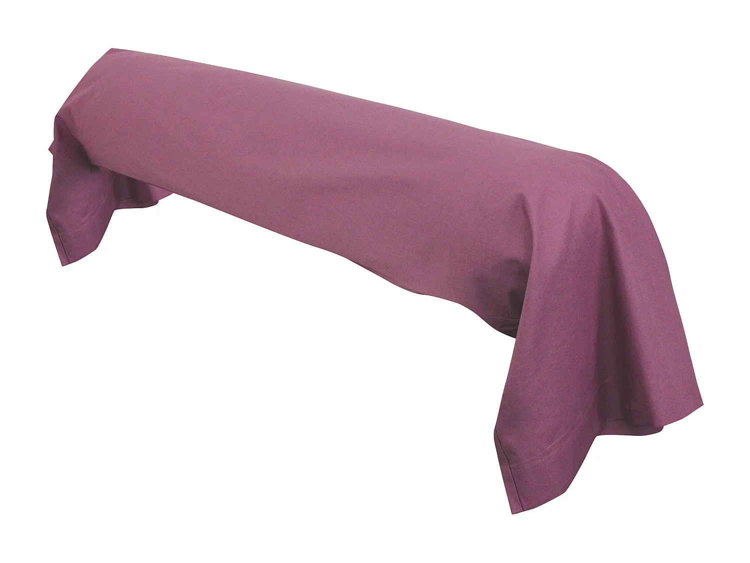 Taie de traversin uni 140x43 cm coton ALTO Raisin