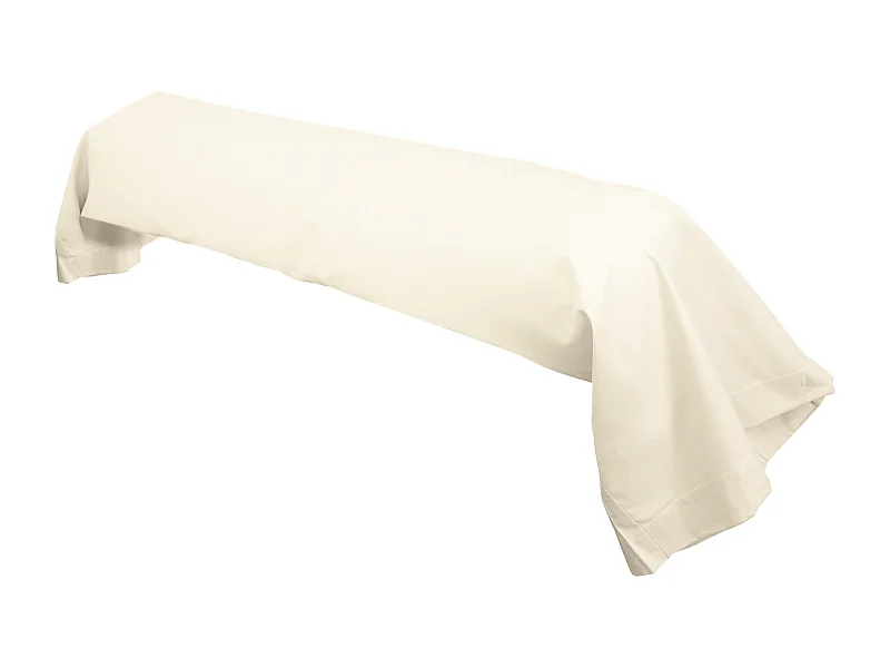 Taie de traversin uni 140x43 cm coton ALTO Crème