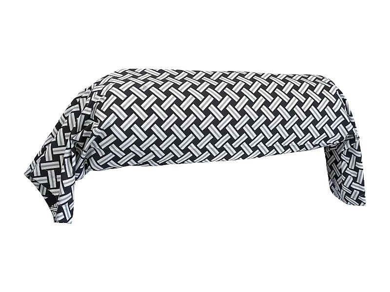 Taie de traversin 140x43 cm percale coton RIVIERA noir Réglisse