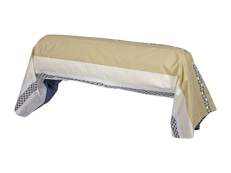 Taie de traversin 140x43 cm percale coton MARLOW acier