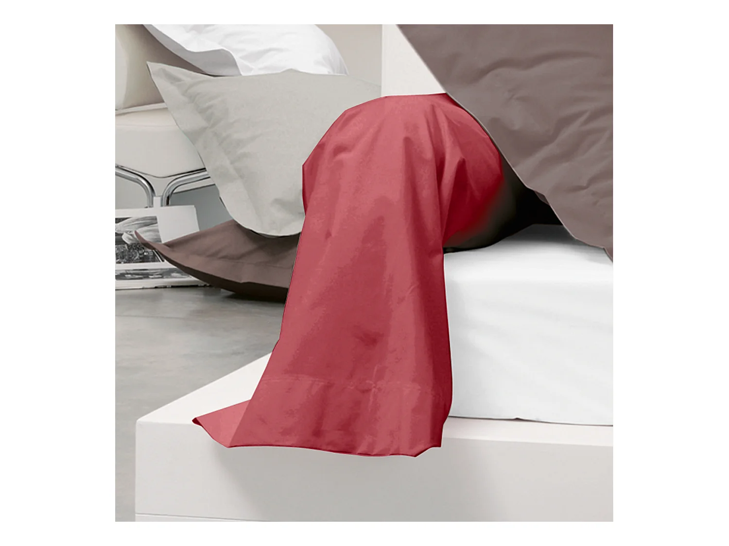 Taie de traversin uni 185X43 cm coton ALTO Garance