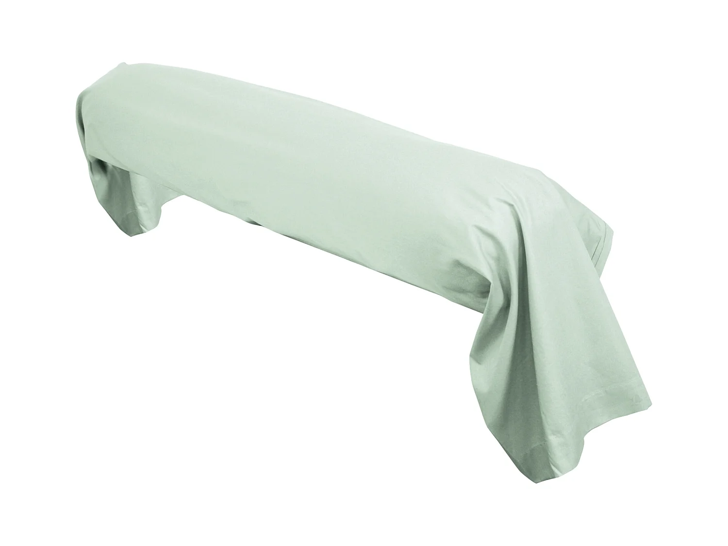 Taie de traversin uni 185X43 cm coton ALTO vert fleur d'amandier