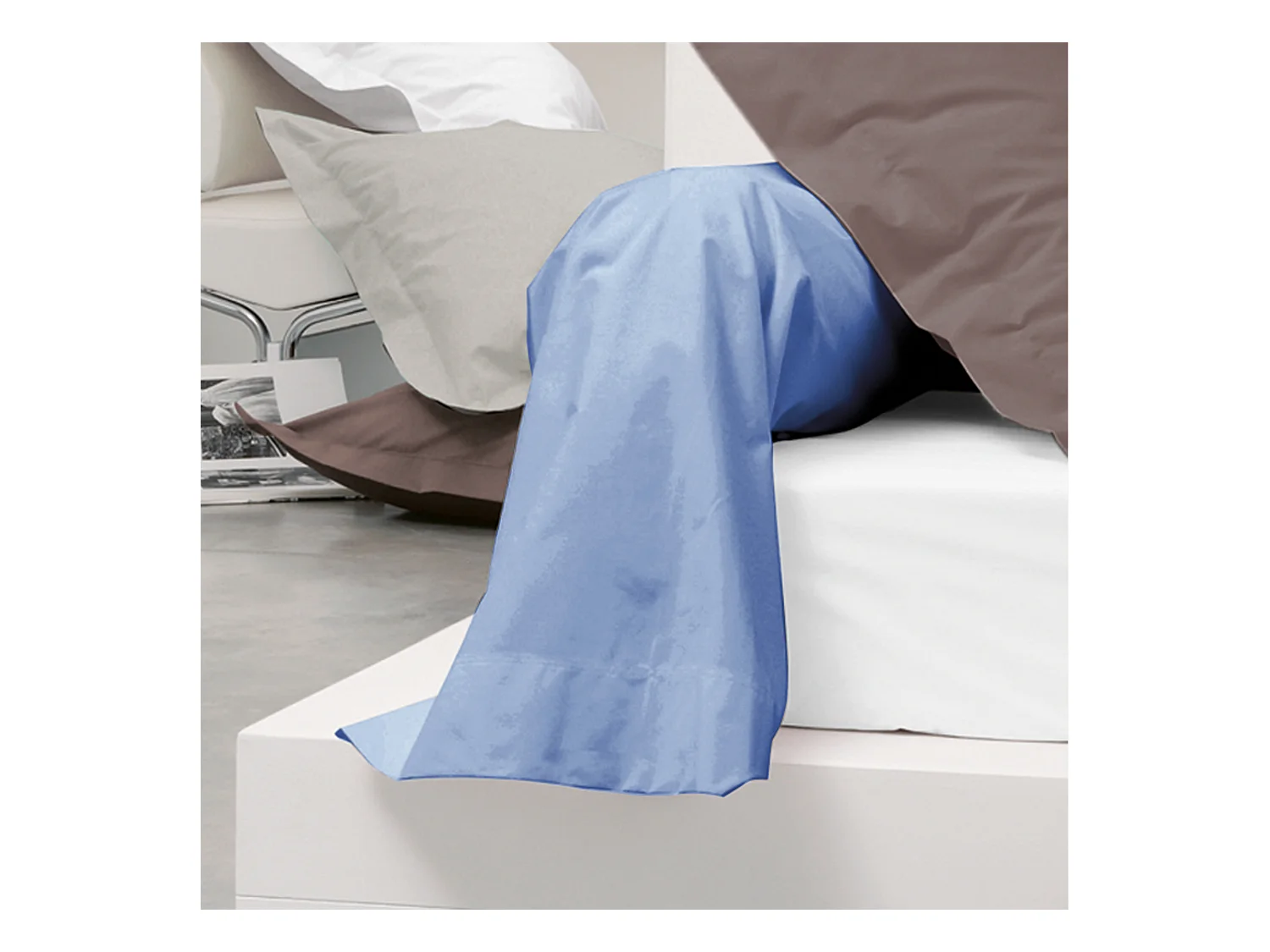 Taie de traversin uni 230X43 cm coton ALTO Belle ile