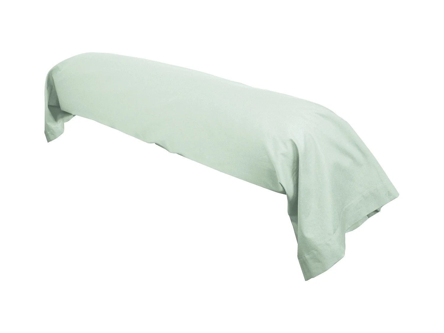 Taie de traversin uni 140x43 cm coton ALTO vert fleur d'amandier