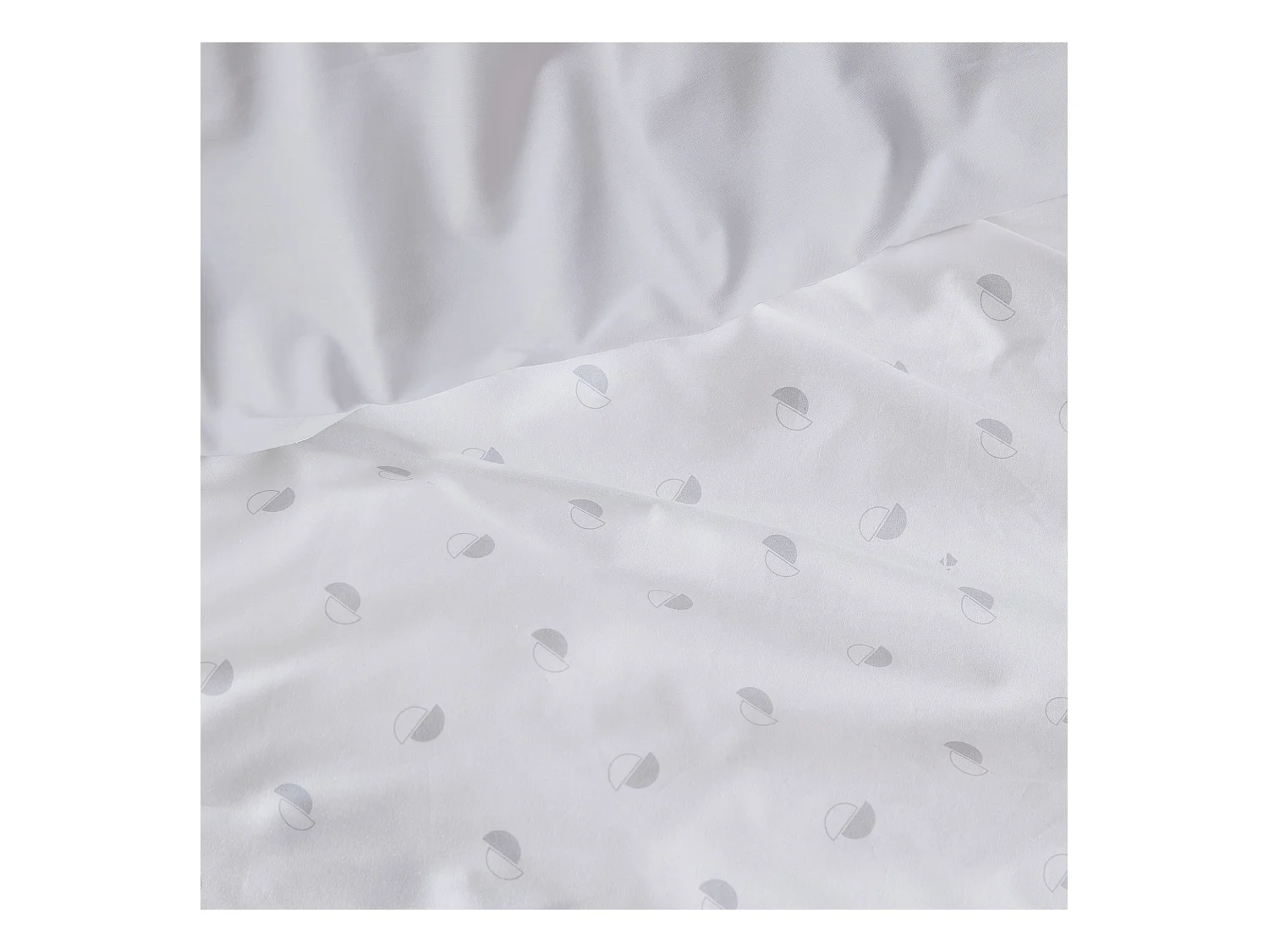 Housse de couette 280x240 cm percale coton ALEX gris Nuage