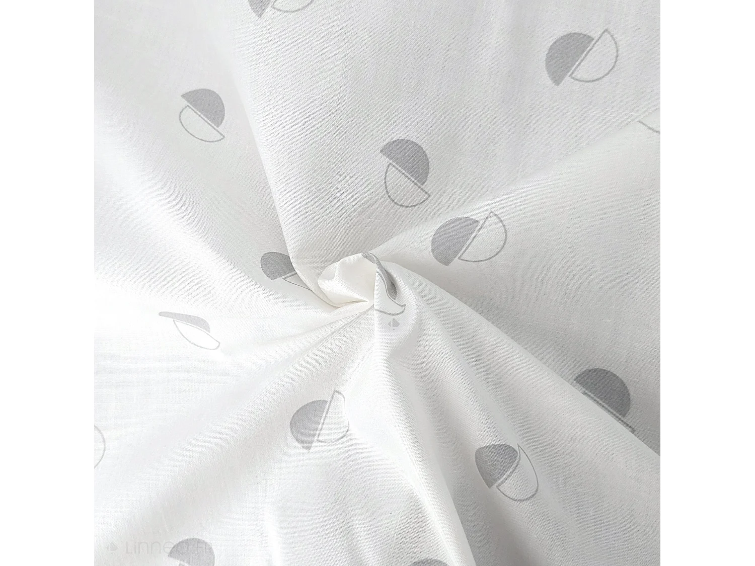 Housse de couette 200x200 cm percale coton ALEX gris Nuage