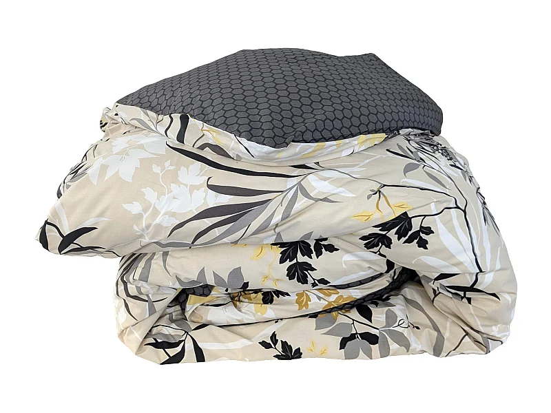 Housse de couette 200x200 cm percale coton ASIA Beige