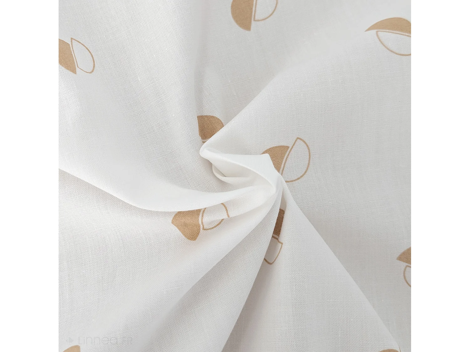 Housse de couette 260x240 cm percale coton ALEX marron Moka