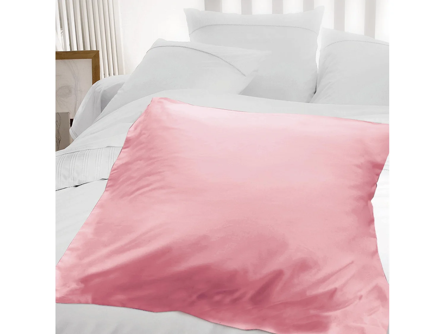 Housse d'édredon uni 140x150 cm coton ALTO Macaron