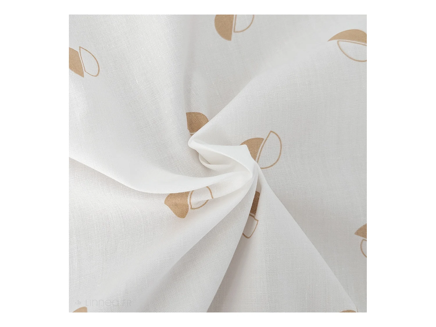 Housse de couette 140x200 cm percale coton ALEX marron Moka