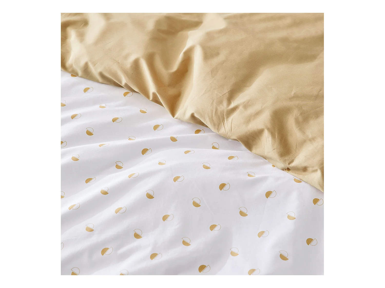 Housse de couette 140x200 cm percale coton ALEX marron Moka