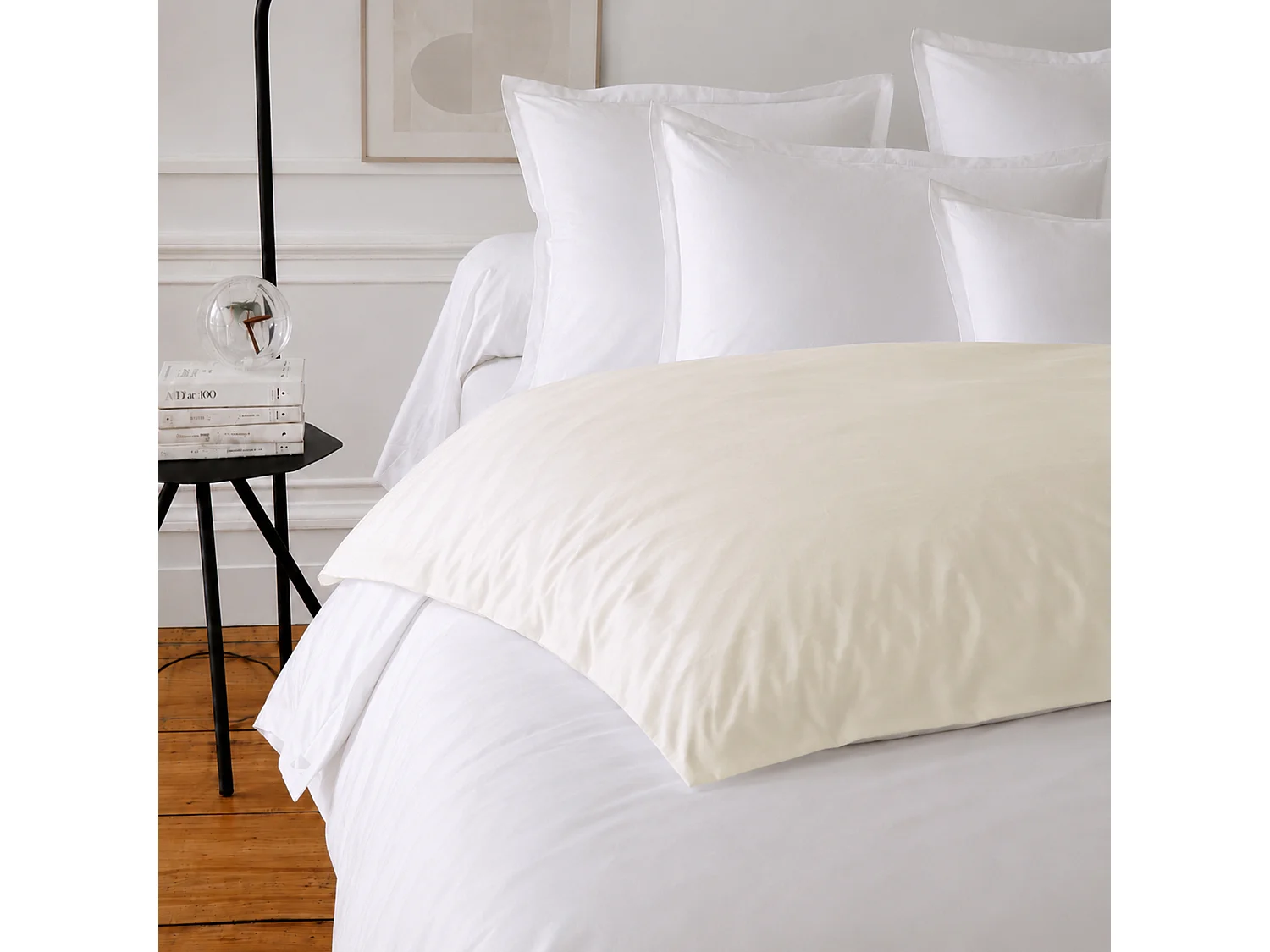 Housse d'édredon uni 140x150 cm coton ALTO Crème
