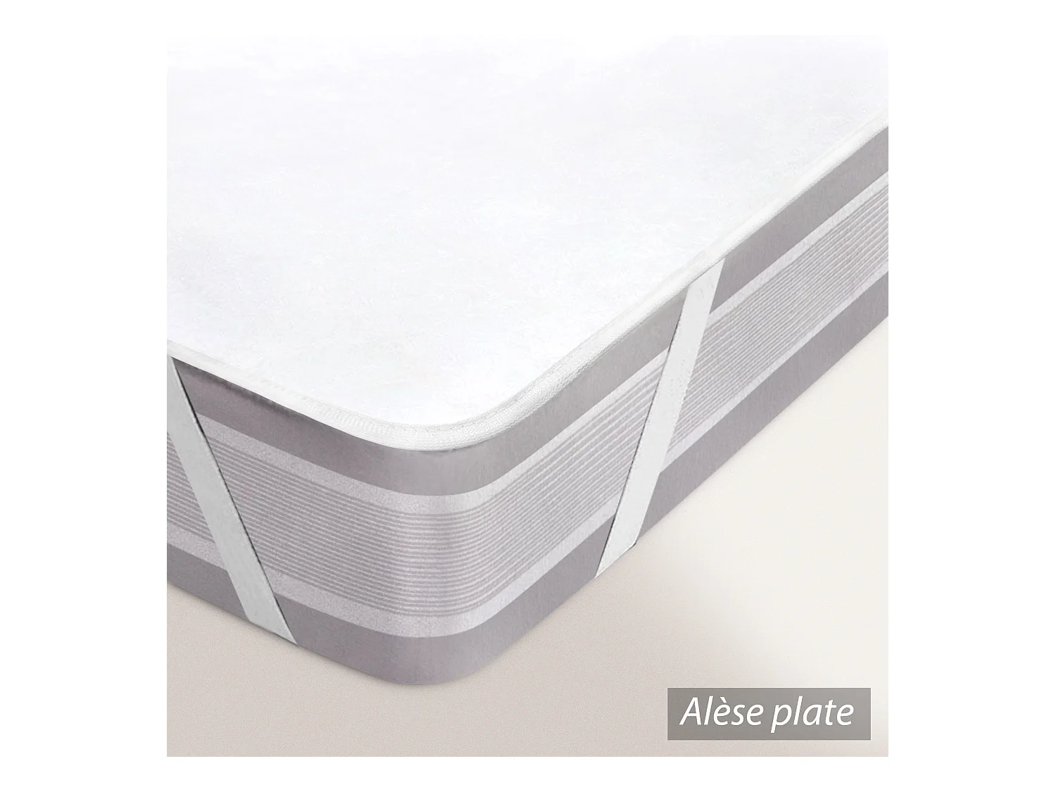 Alèse plate 180x200 cm ACHUA molleton coton 400 g/m2 matelas 15cm à 23cm
