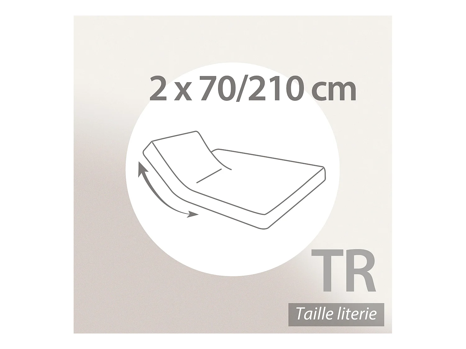 Protège matelas imperméable 2x70x210 cm lit articulé TR bonnet 40cm ARNON molleton coton contrecollé polyuréthane