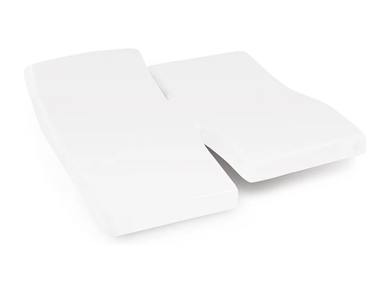 Protège matelas imperméable 2x90x200 cm lit articulé TPR bonnet 23cm ARNON molleton coton contrecollé polyuréthane