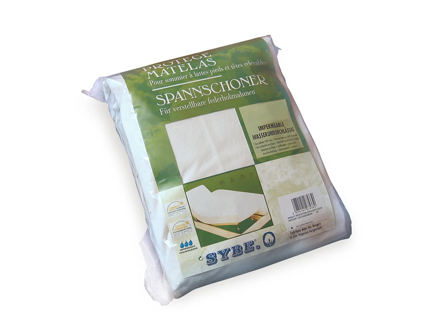 Protège matelas imperméable ANTONY 2x80x210 cm bonnet 23 cm coton enduction acrylique lit articulé TPR
