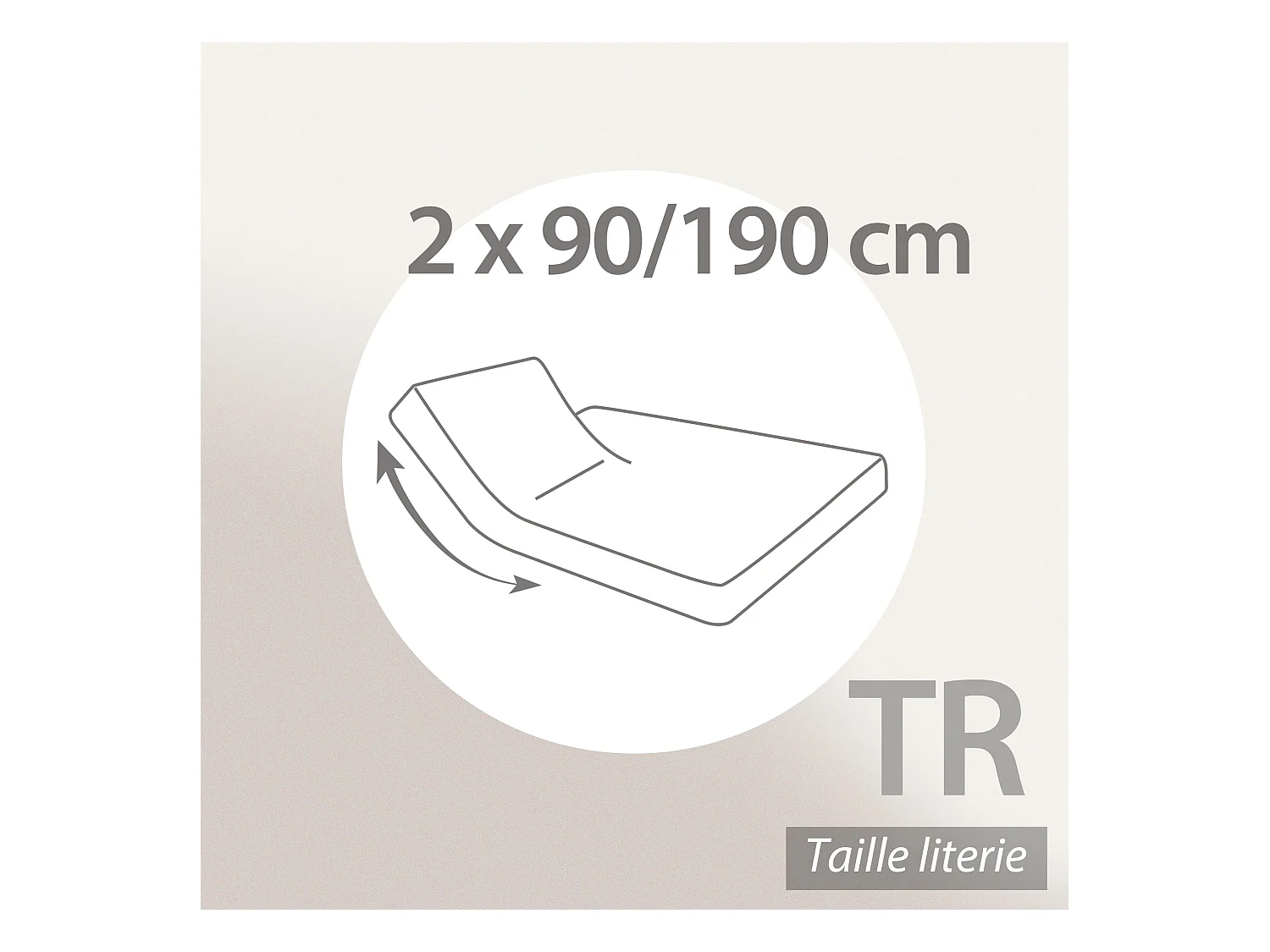 Protège matelas imperméable 2x90x190 ANTONY Spécial lit articulé TR Molleton enduction acrylique