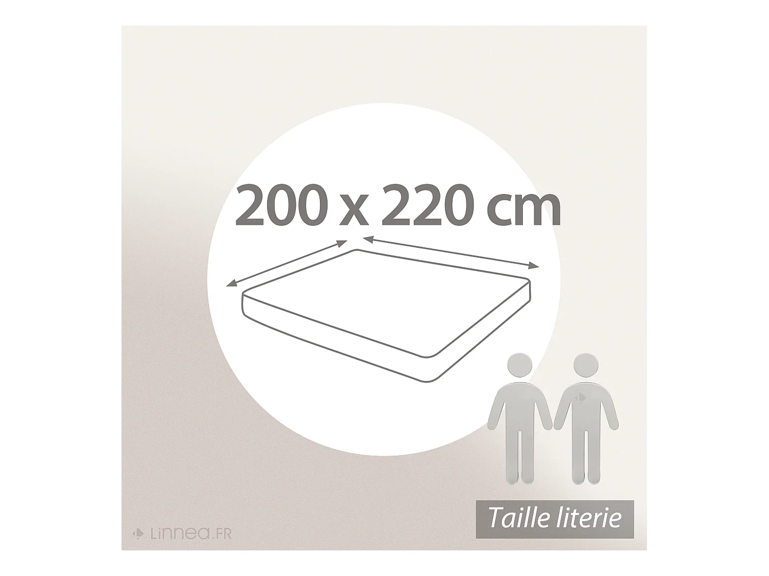 Protège matelas 200x220 cm bonnet 30 cm ACHUA molleton coton 400 g/m2