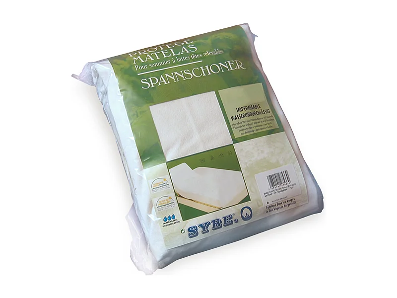 Protège matelas imperméable ANTONY 2x90x200 cm bonnet 23 cm coton enduction acrylique lit articulé TR