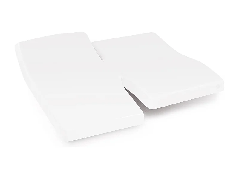 Protège matelas imperméable ARNON 2x100x220 cm lit articulé TPR bonnet 23 cm molleton coton contrecollé polyuréthane