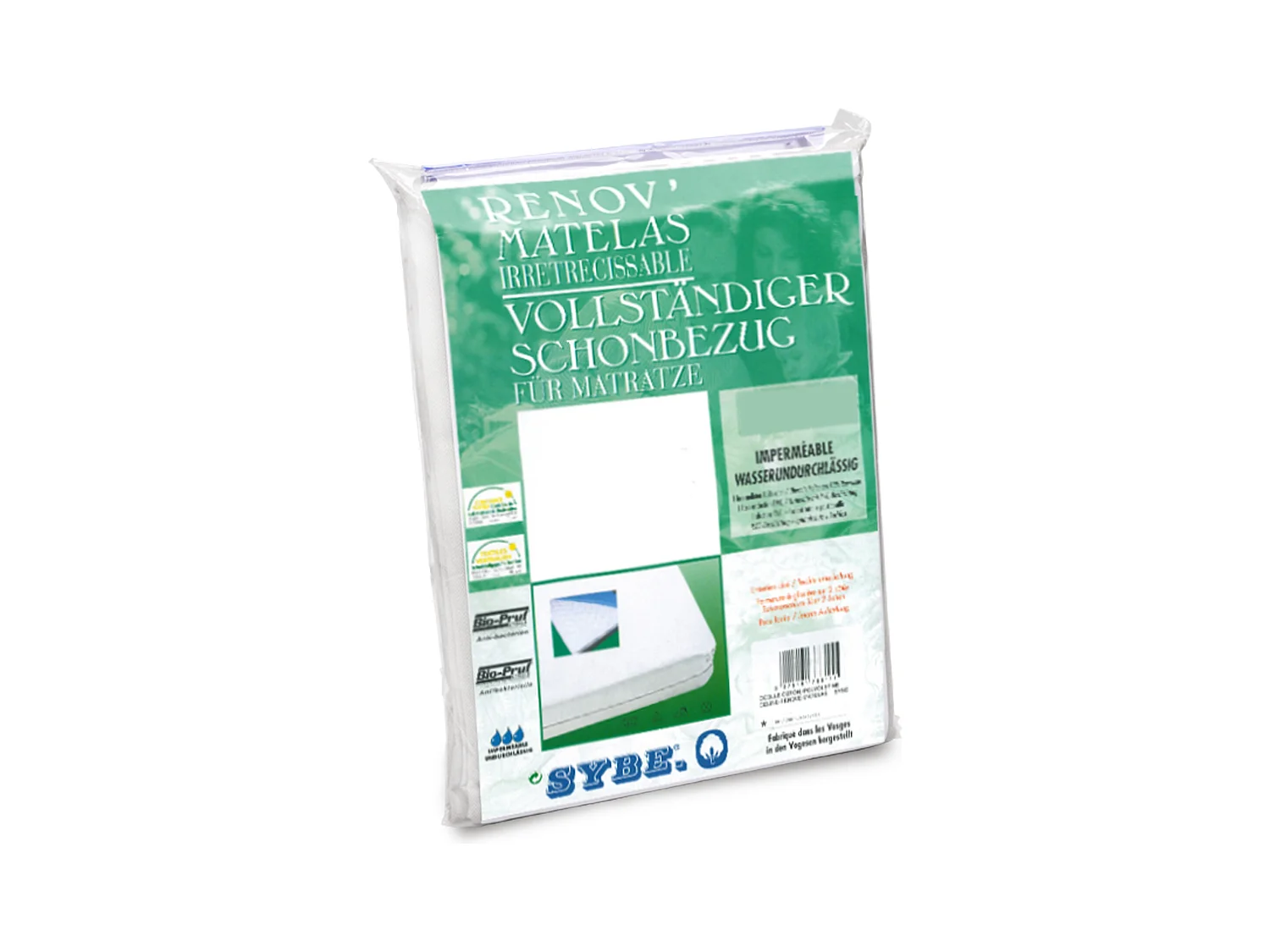 Housse de matelas imperméable Céline 100x190cm matelas 16 à 20cm